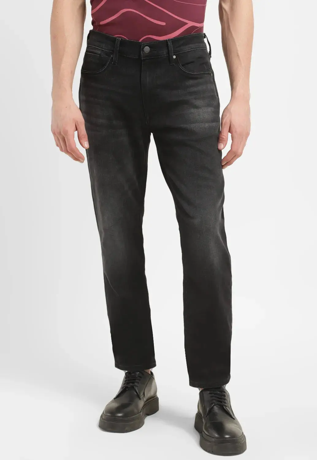 Men's Redloop 511 Charcoal Grey Slim Fit Mid Rise Jeans 2