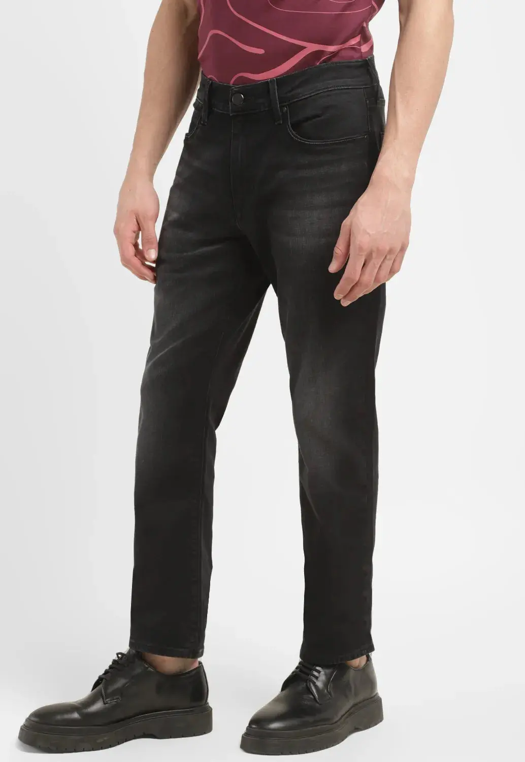 Men's Redloop 511 Charcoal Grey Slim Fit Mid Rise Jeans 5