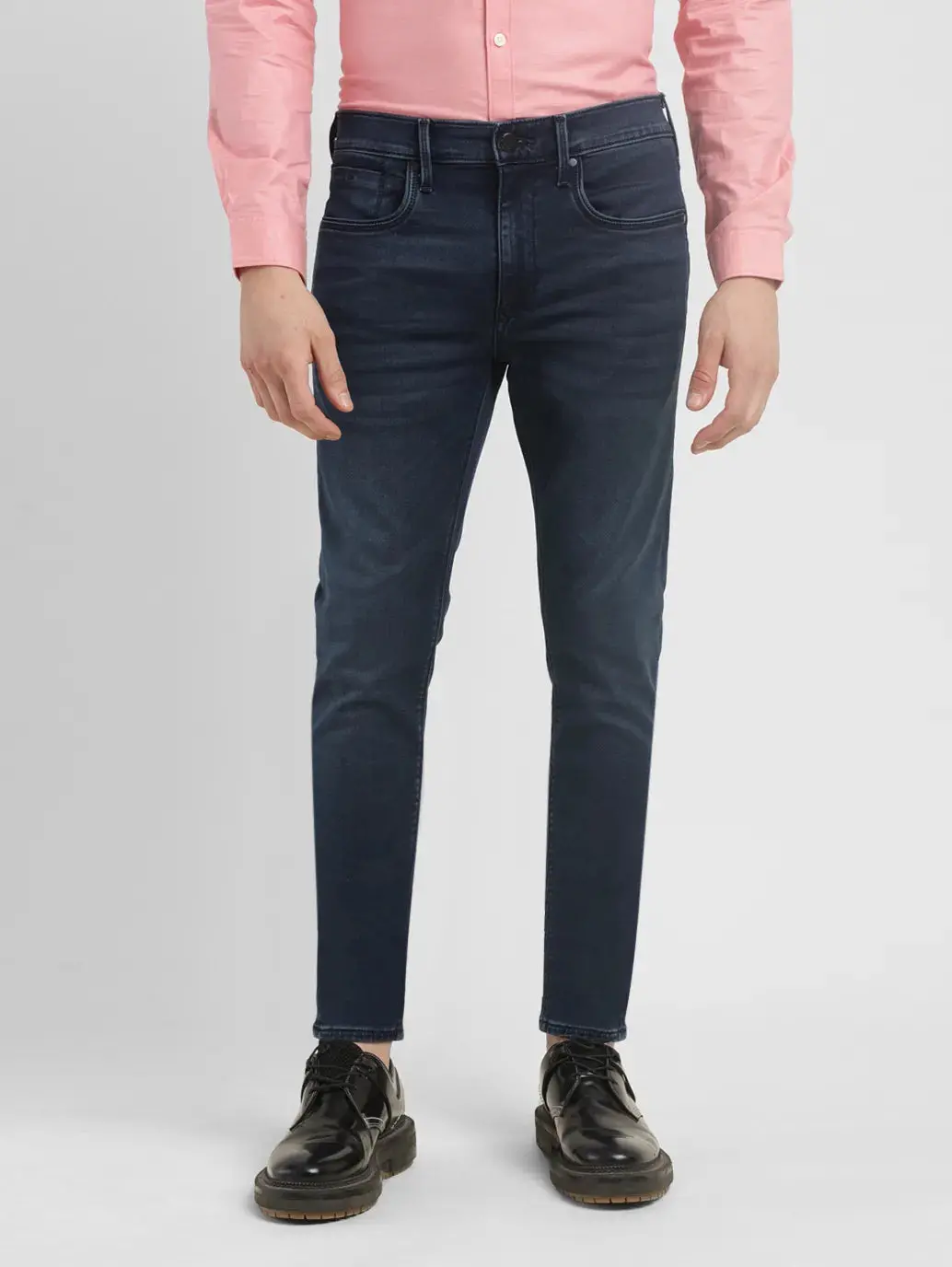 Men's Redloop Blue Skinny Fit Mid Rise Jeans 2