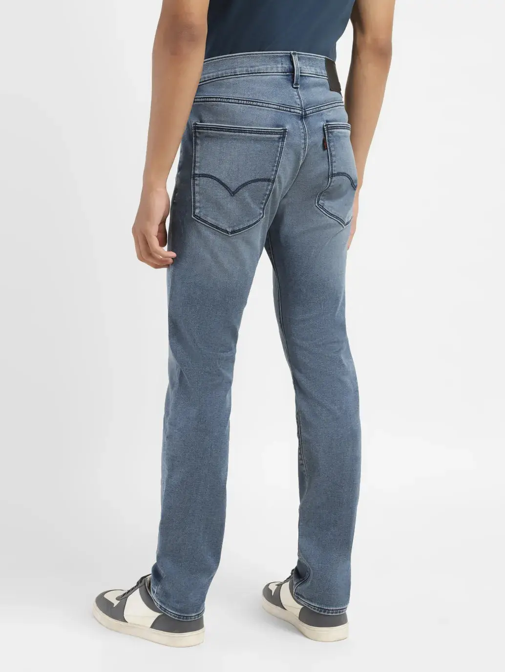 Men's Redloop 65504 Blue Skinny Fit Mid Rise Jeans 3