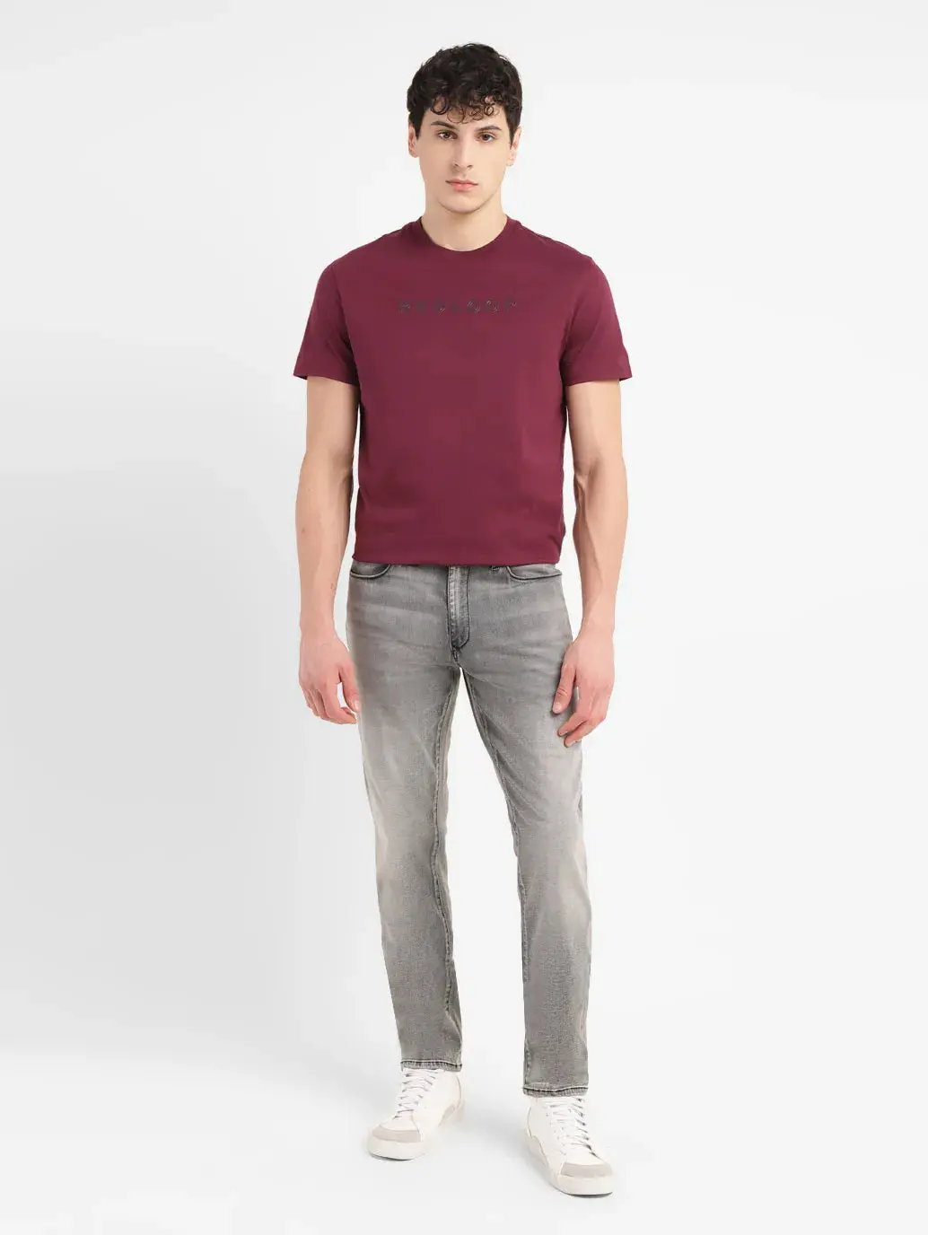 Men's Redloop 511 Grey Slim Fit Mid Rise Jeans 1