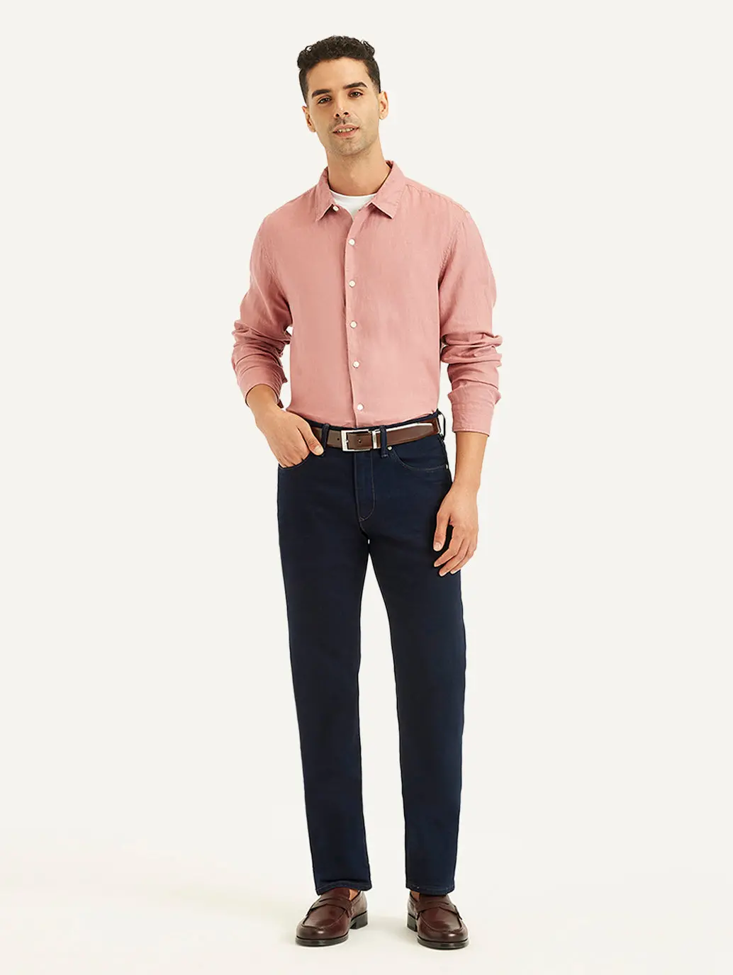 Men's Redloop 511 Navy Blue Slim Fit Mid Rise Jeans 1