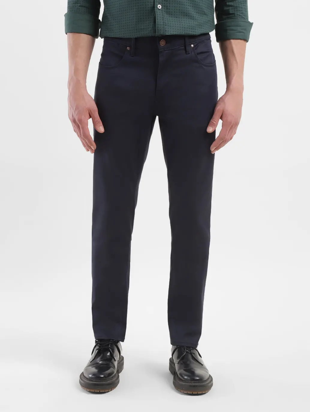 Men's Redloop 511 Navy Blue Slim Fit Mid Rise Jeans 2