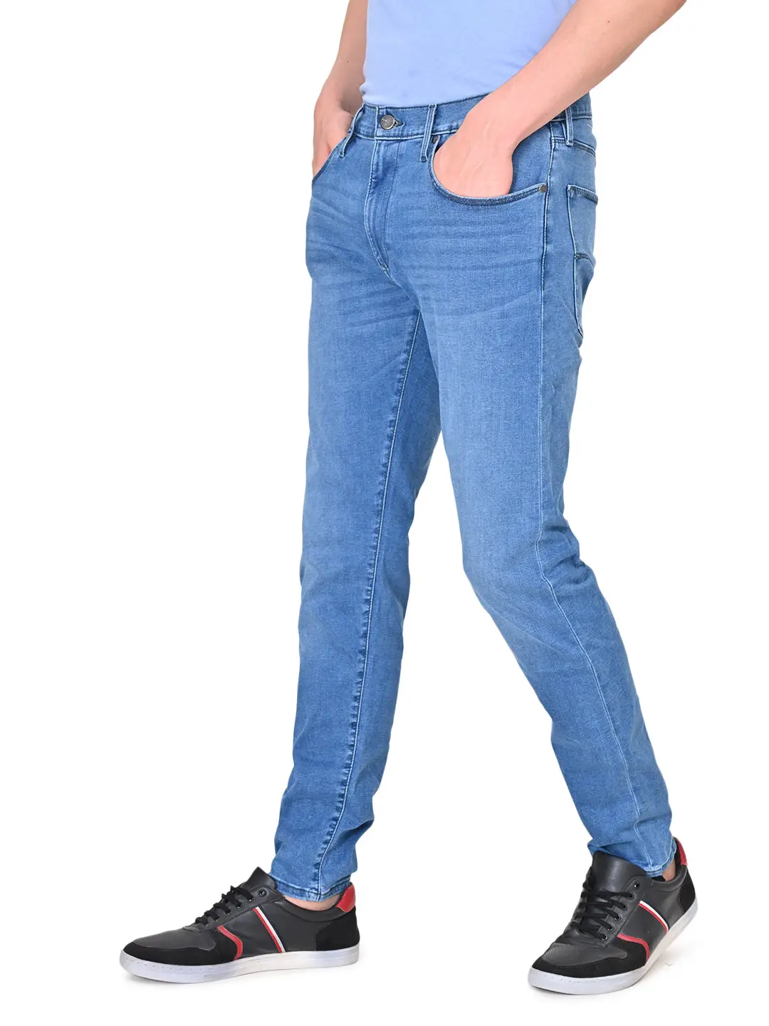 Men's Redloop 512 Blue Slim Tapered Fit Mid Rise Jeans 1