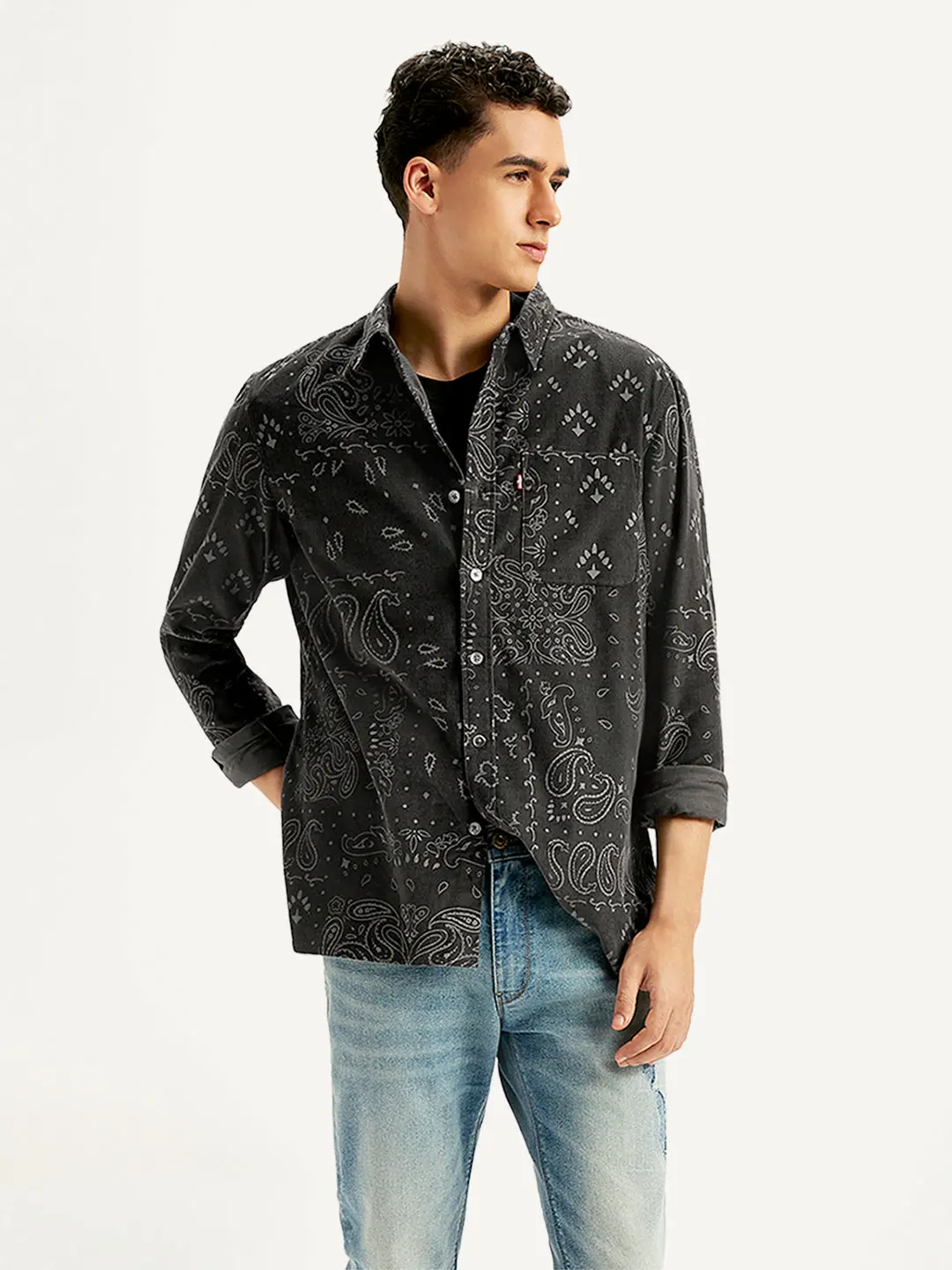 Men's Paisley Print Slim Fit Shirt 1