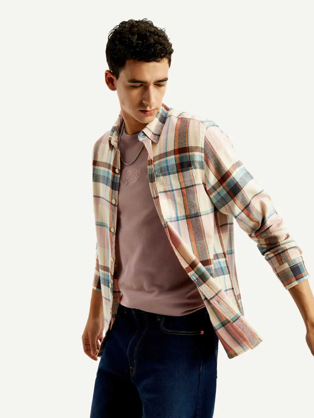 Men's Checkered Slim Fit Shirt 1