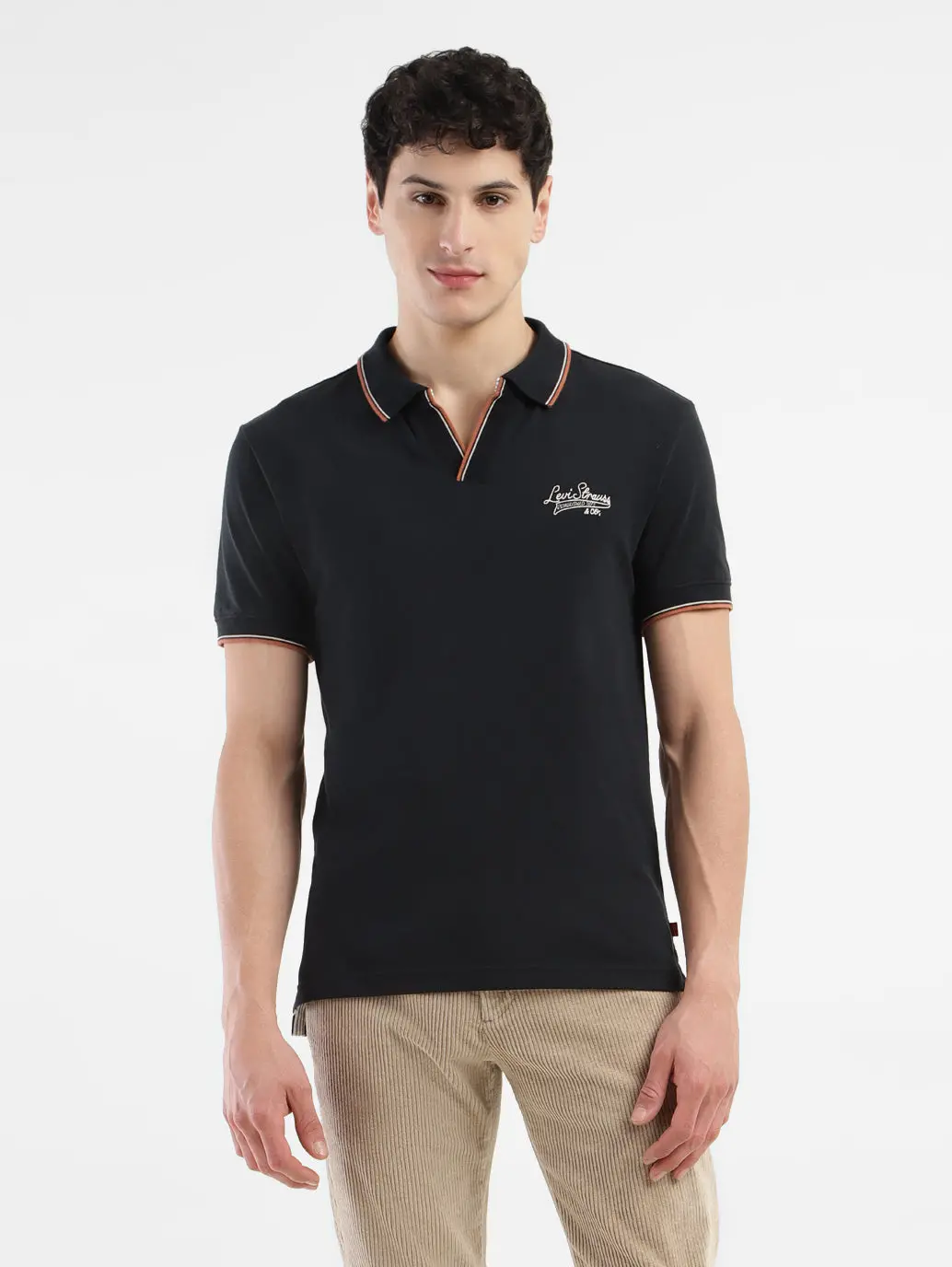 Men's Solid Slim Fit Polo T-Shirt 1