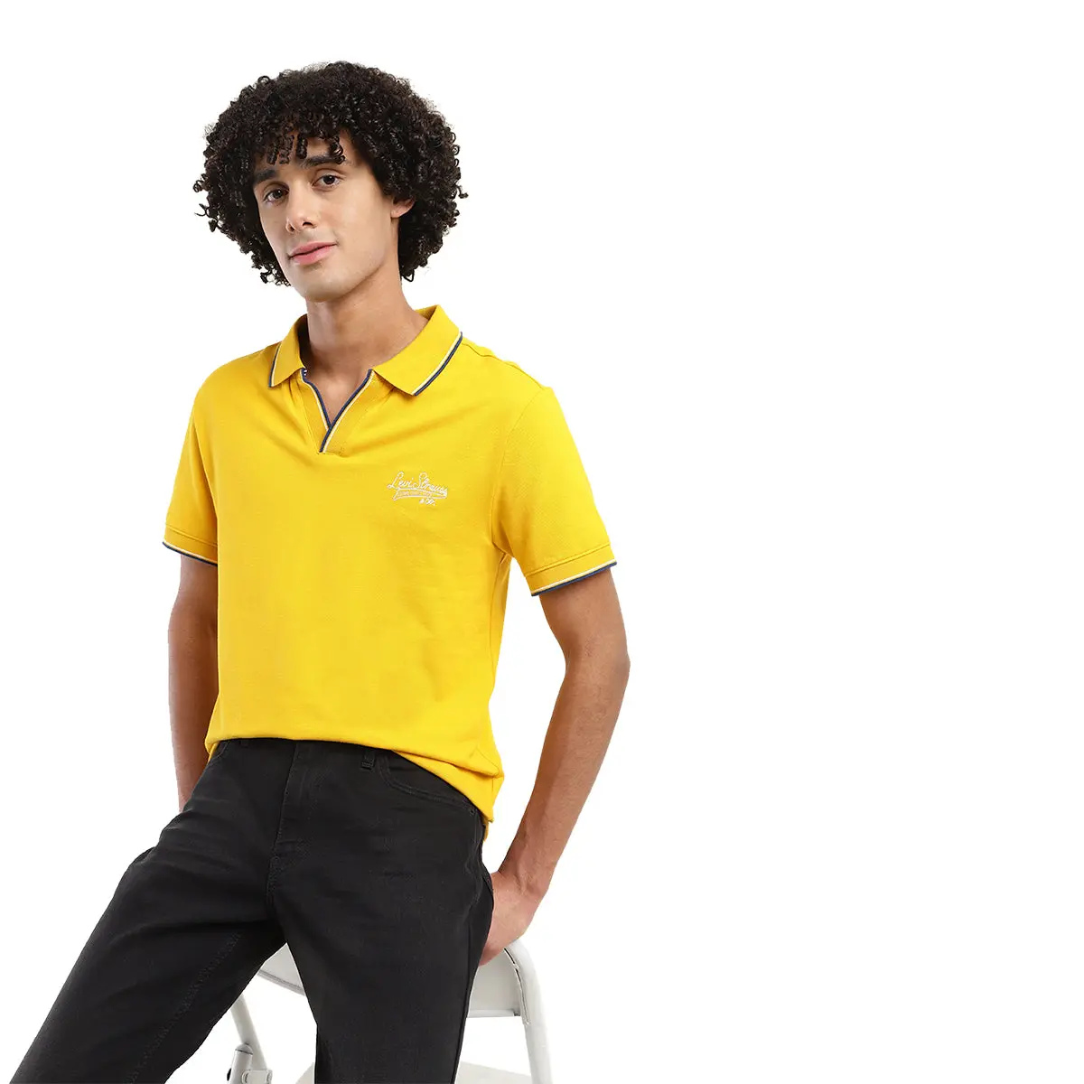 Men's Solid Slim Fit Polo T-Shirt 1