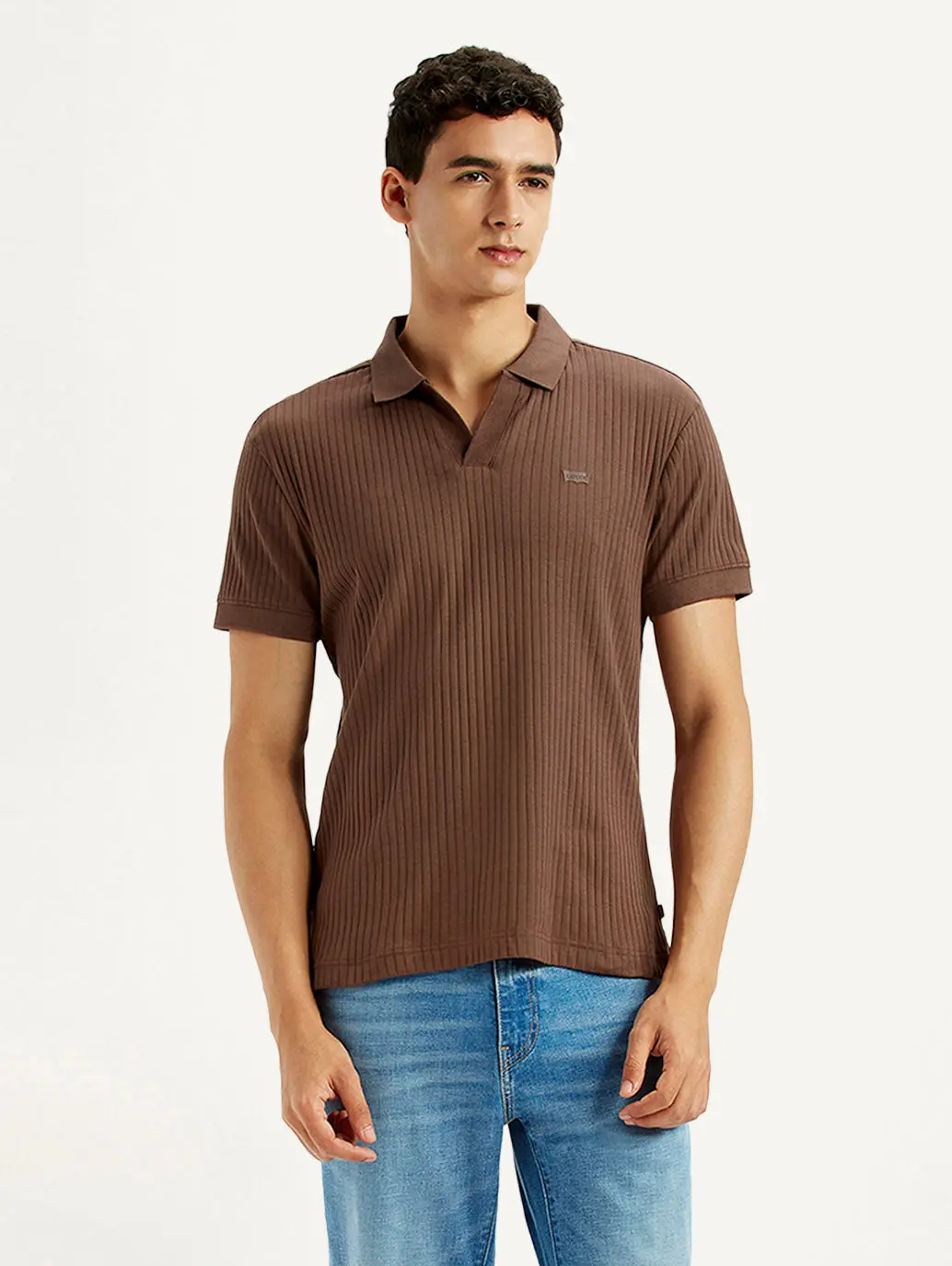 Men's Textured Slim Fit Polo T-Shirt 1