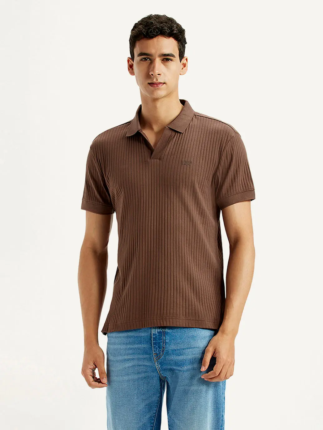 Men's Textured Slim Fit Polo T-Shirt 2