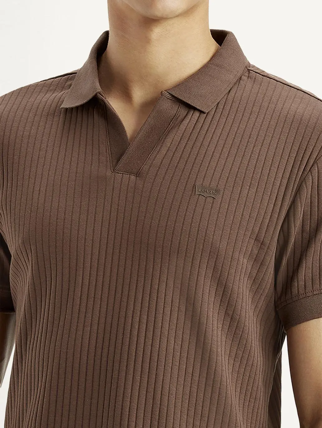 Men's Textured Slim Fit Polo T-Shirt 4