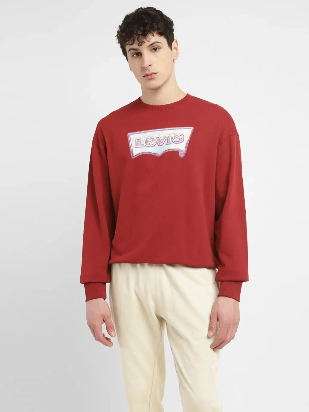 Men's Brand Logo Crew Neck Sweatshirt 1