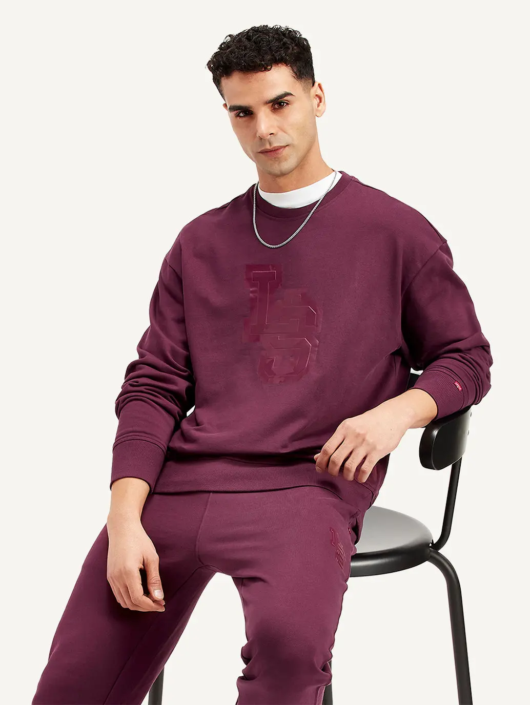 Men's Brand Logo Crew Neck Sweatshirt 1