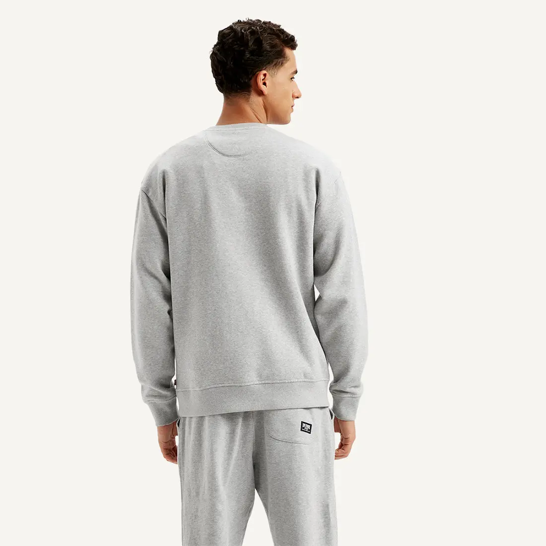 Men's Embroidered Grey Crew Neck Sweatshirt 3