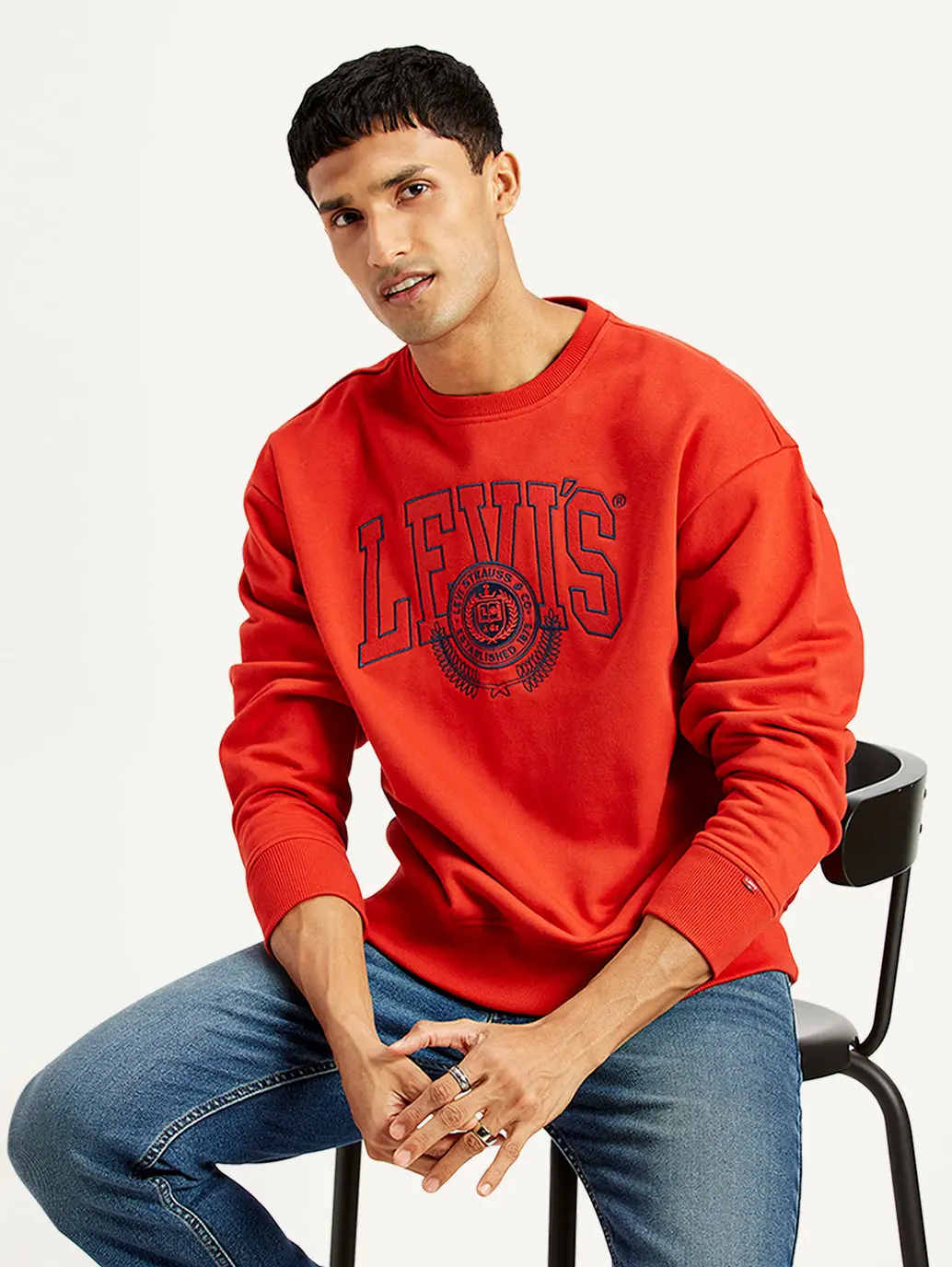 Men's Brand Logo Crew Neck Sweatshirt 1