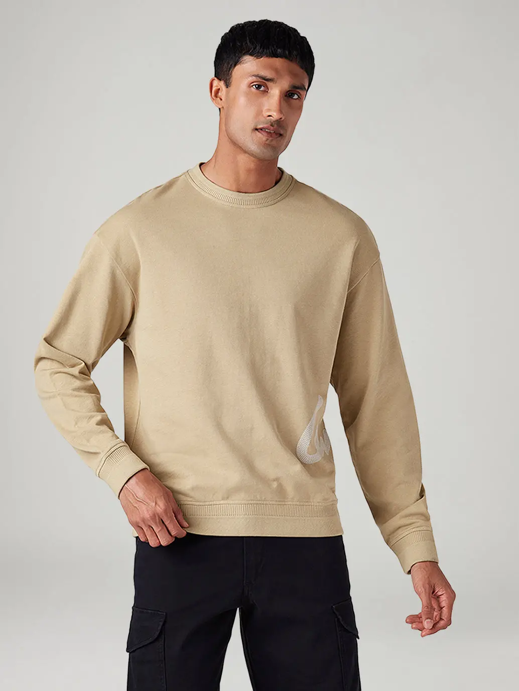 Men's Solid Regular Fit Sweatshirt 1