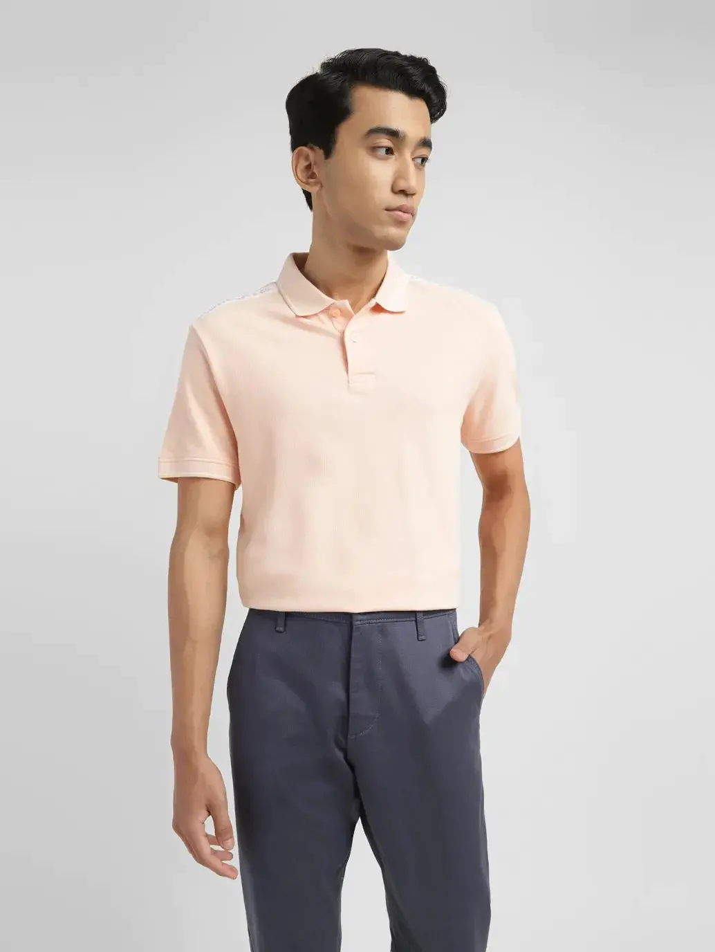 Men's Solid Slim Fit Polo T-Shirt 1