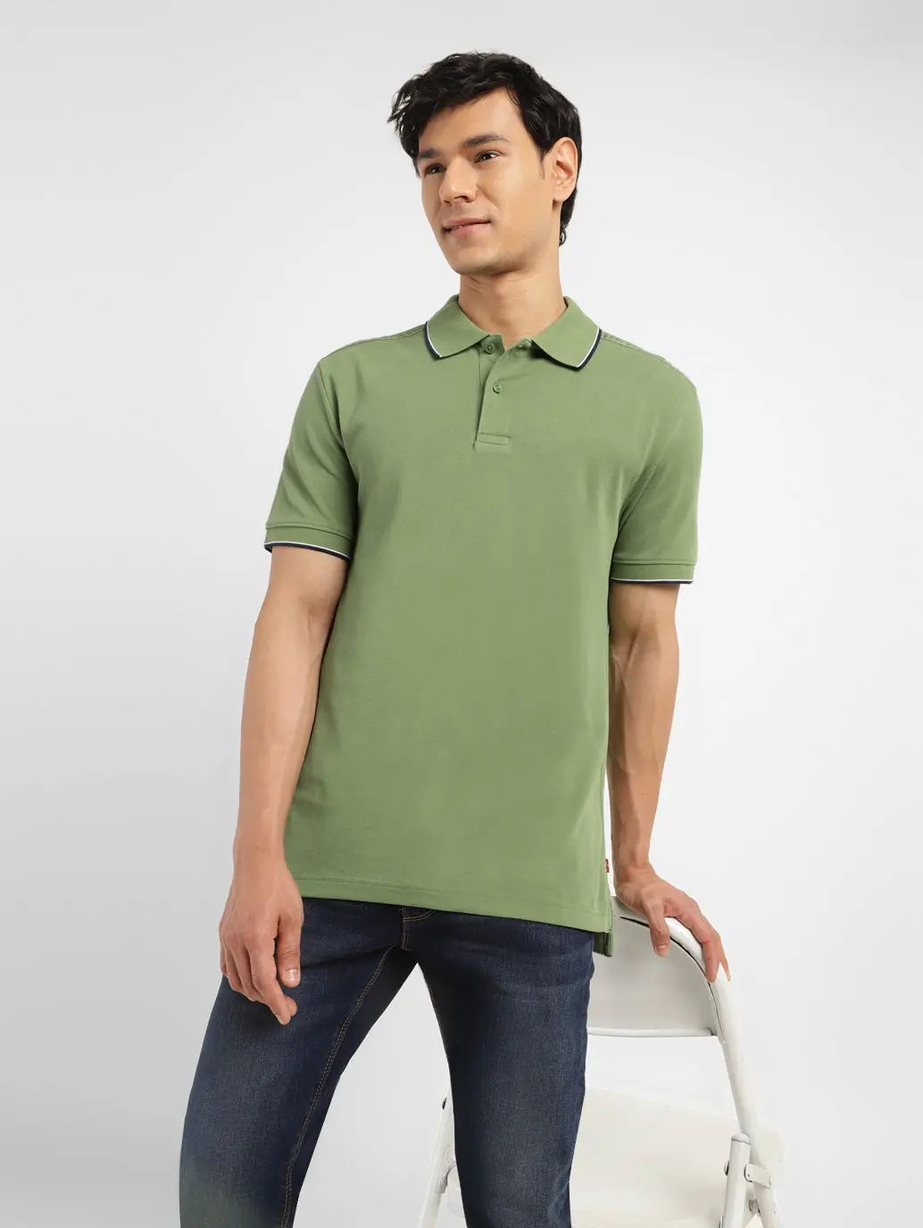 Men's Solid Slim Fit Polo T-Shirt 1