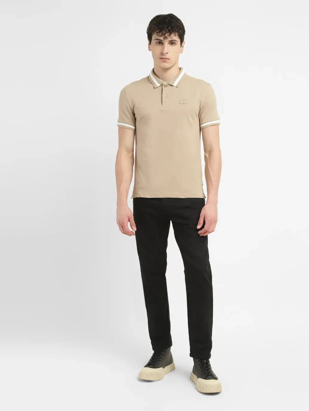 Men's Solid Slim Fit Polo T-Shirt 1