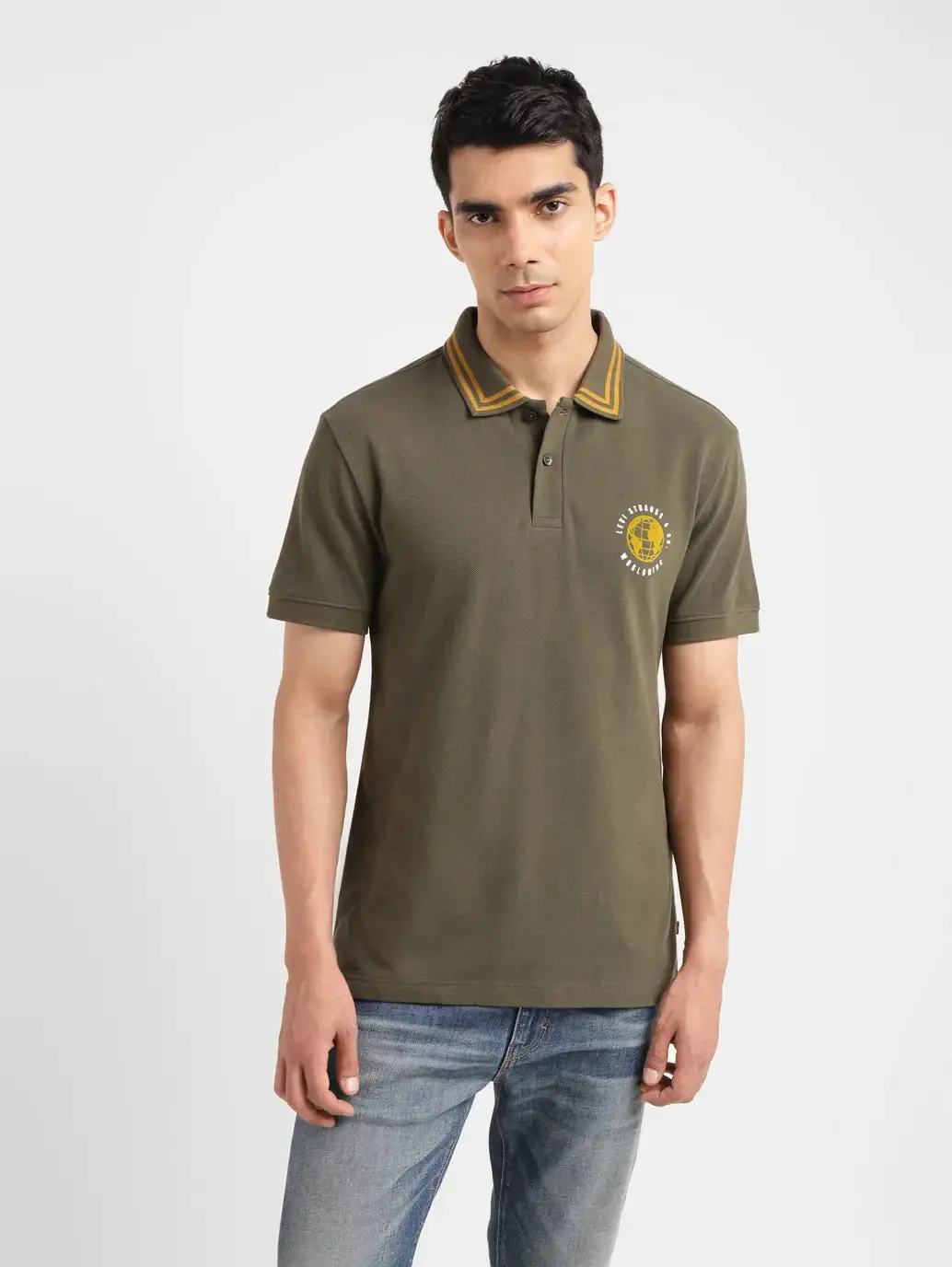 Men's Solid Slim Fit Polo T-Shirt 1