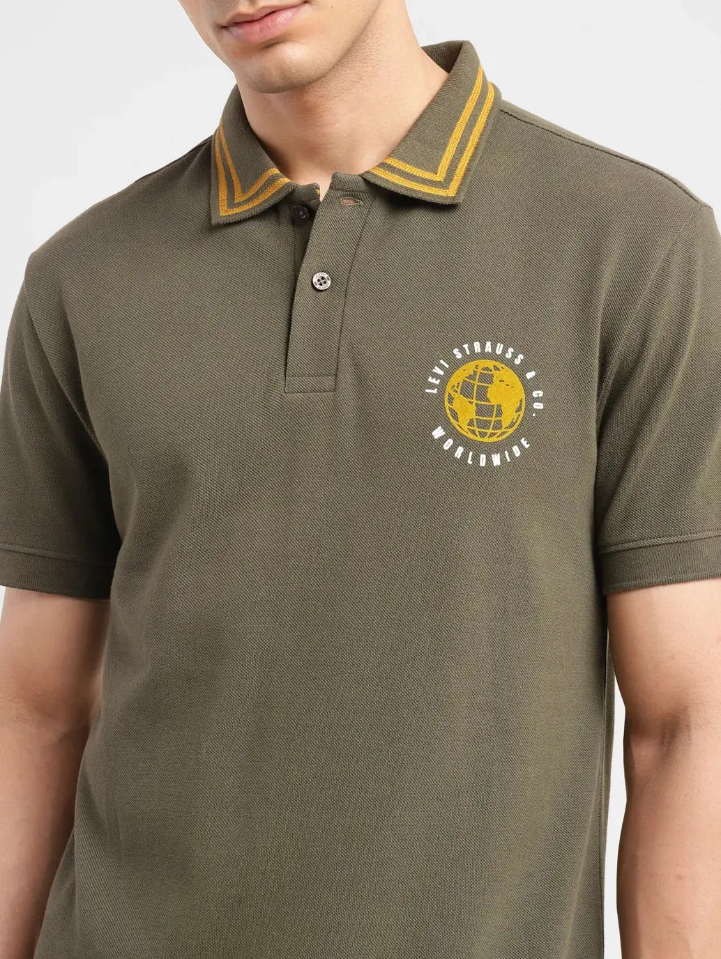 Men's Solid Slim Fit Polo T-Shirt 5
