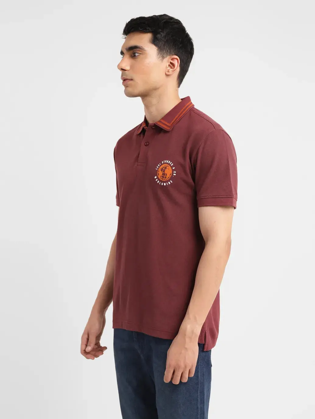 Men's Solid Slim Fit Polo T-Shirt 4