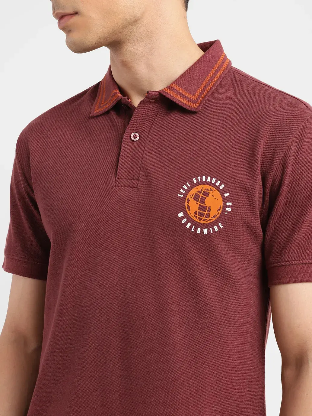 Men's Solid Slim Fit Polo T-Shirt 5