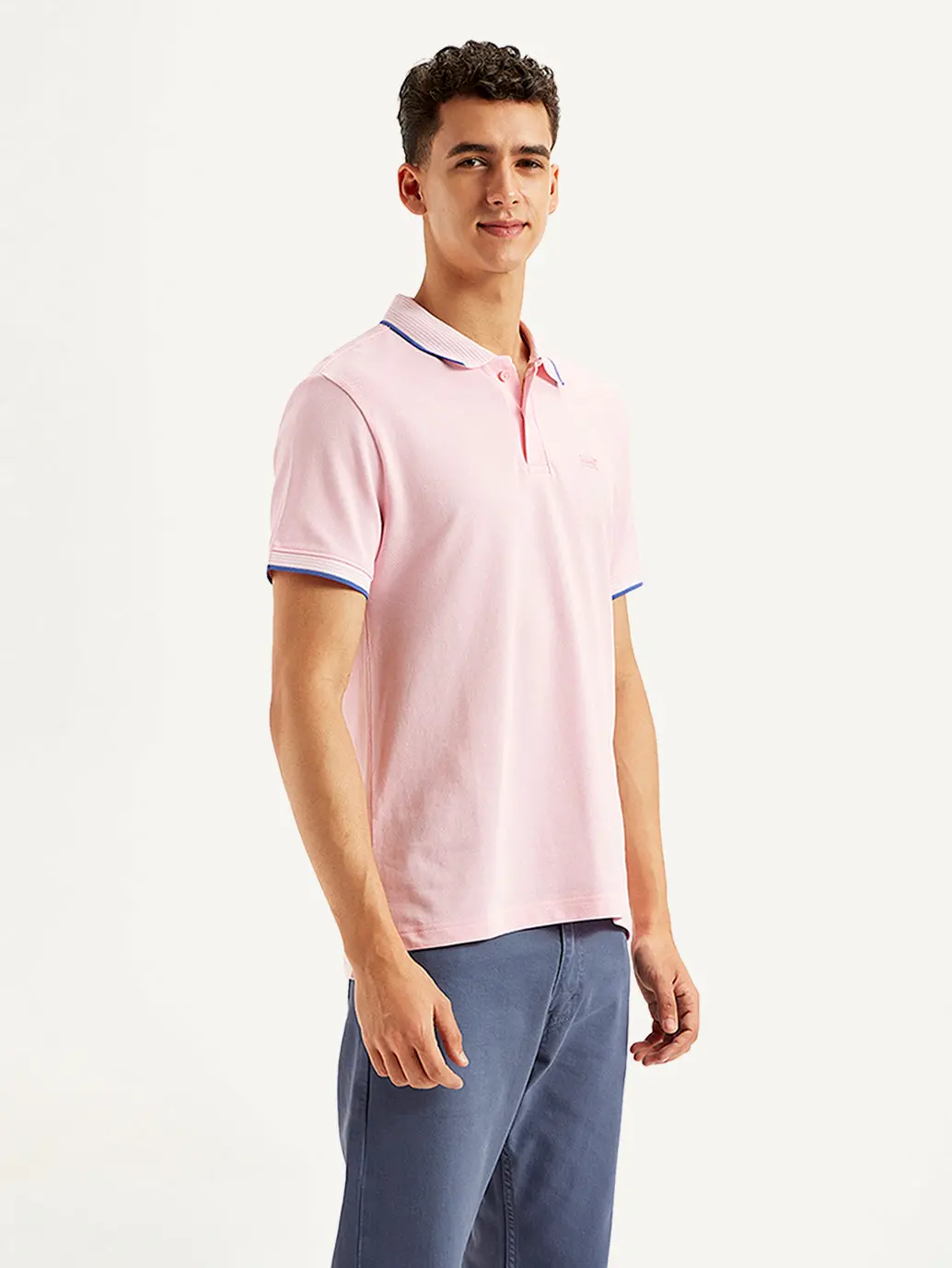 Men's Solid Slim Fit Polo T-Shirt 1