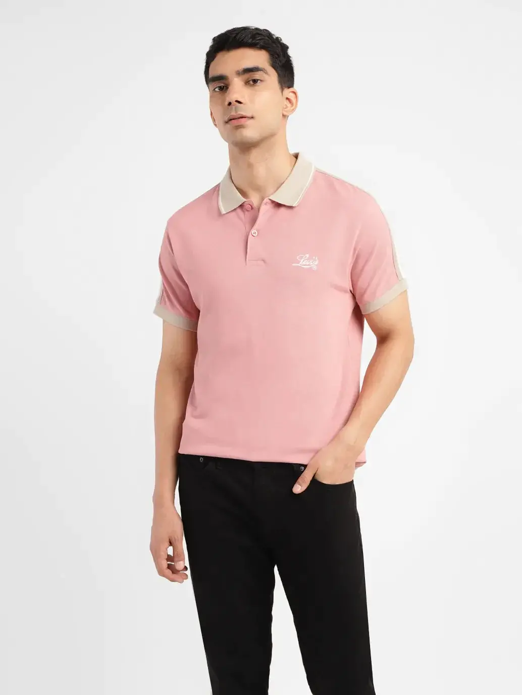 Men's Solid Slim Fit Polo T-Shirt 1