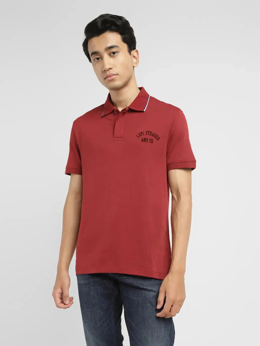Men's Solid Slim Fit Polo T-Shirt 1