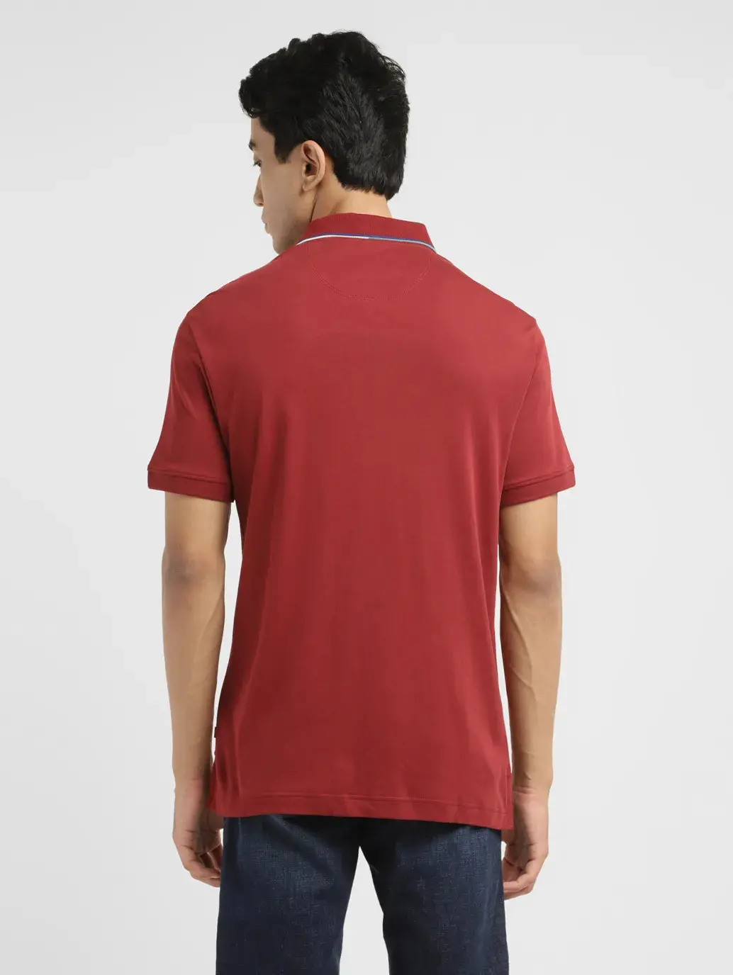 Men's Solid Slim Fit Polo T-Shirt 3