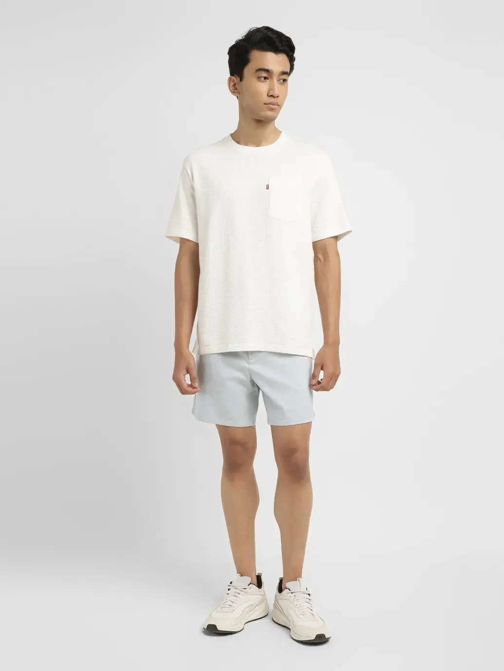 Men's Textured Round Neck T-Shirt 1