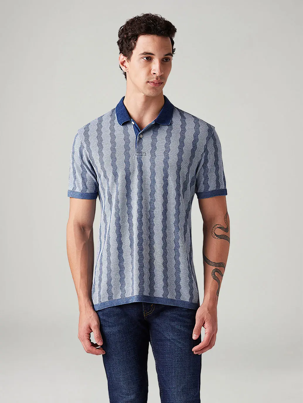 Men's Abstract Slim Fit Polo T-Shirt 2