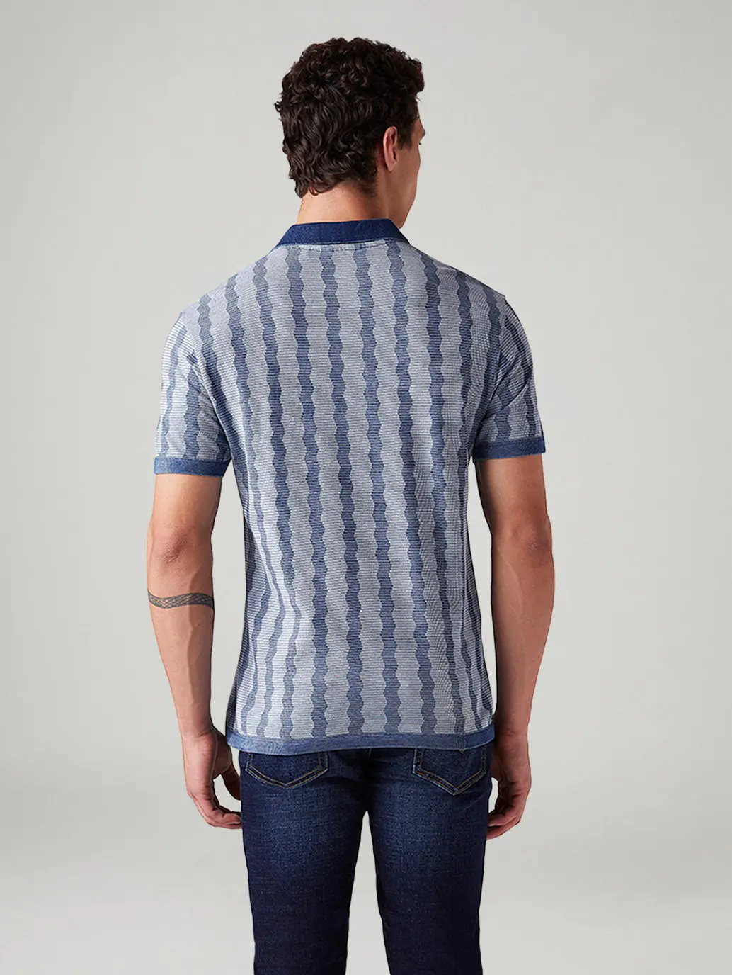 Men's Abstract Slim Fit Polo T-Shirt 3