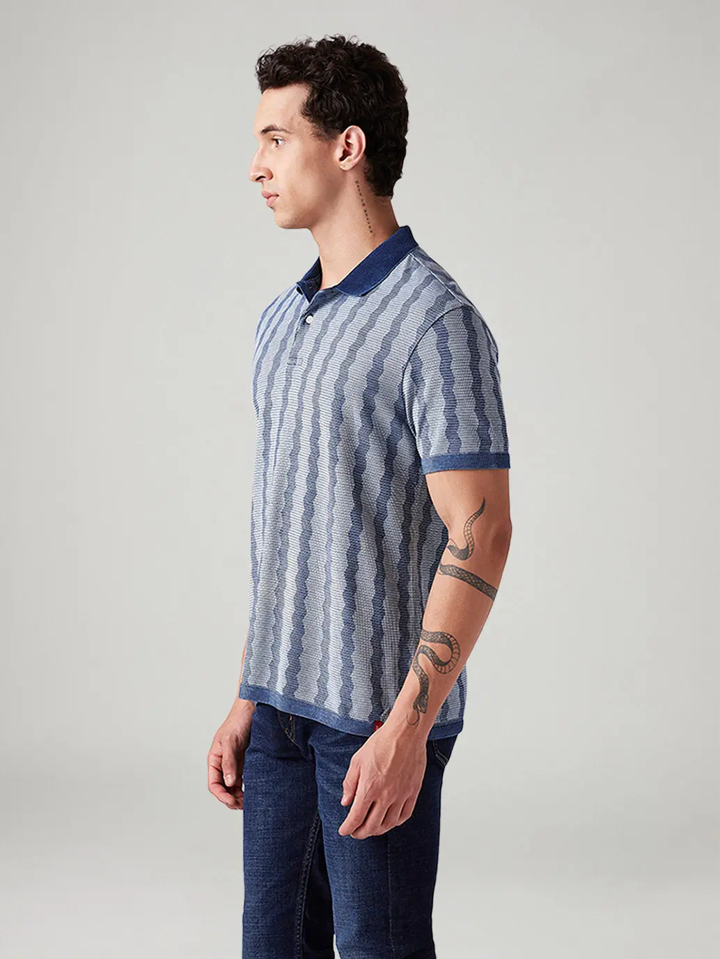 Men's Abstract Slim Fit Polo T-Shirt 5