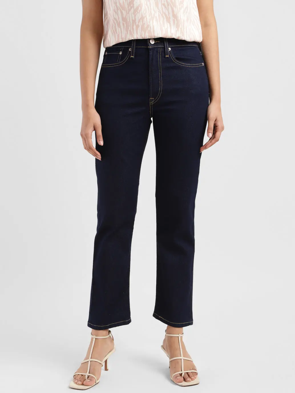 Women's Blue Wedgie Straight Fit Mid Rise Jeans 2