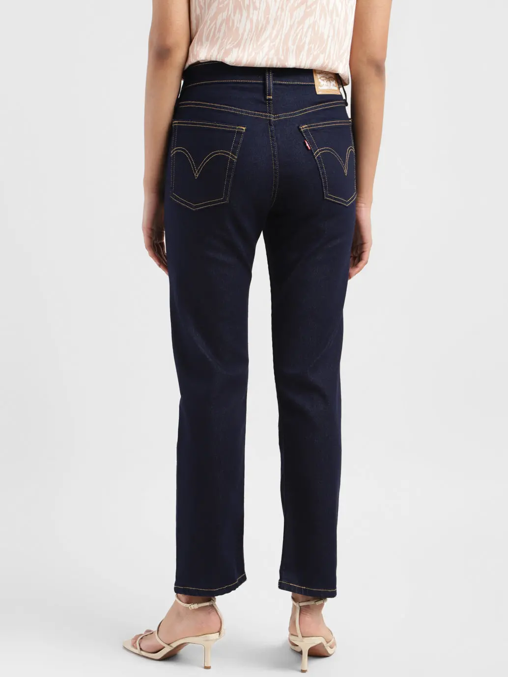 Women's Blue Wedgie Straight Fit Mid Rise Jeans 3