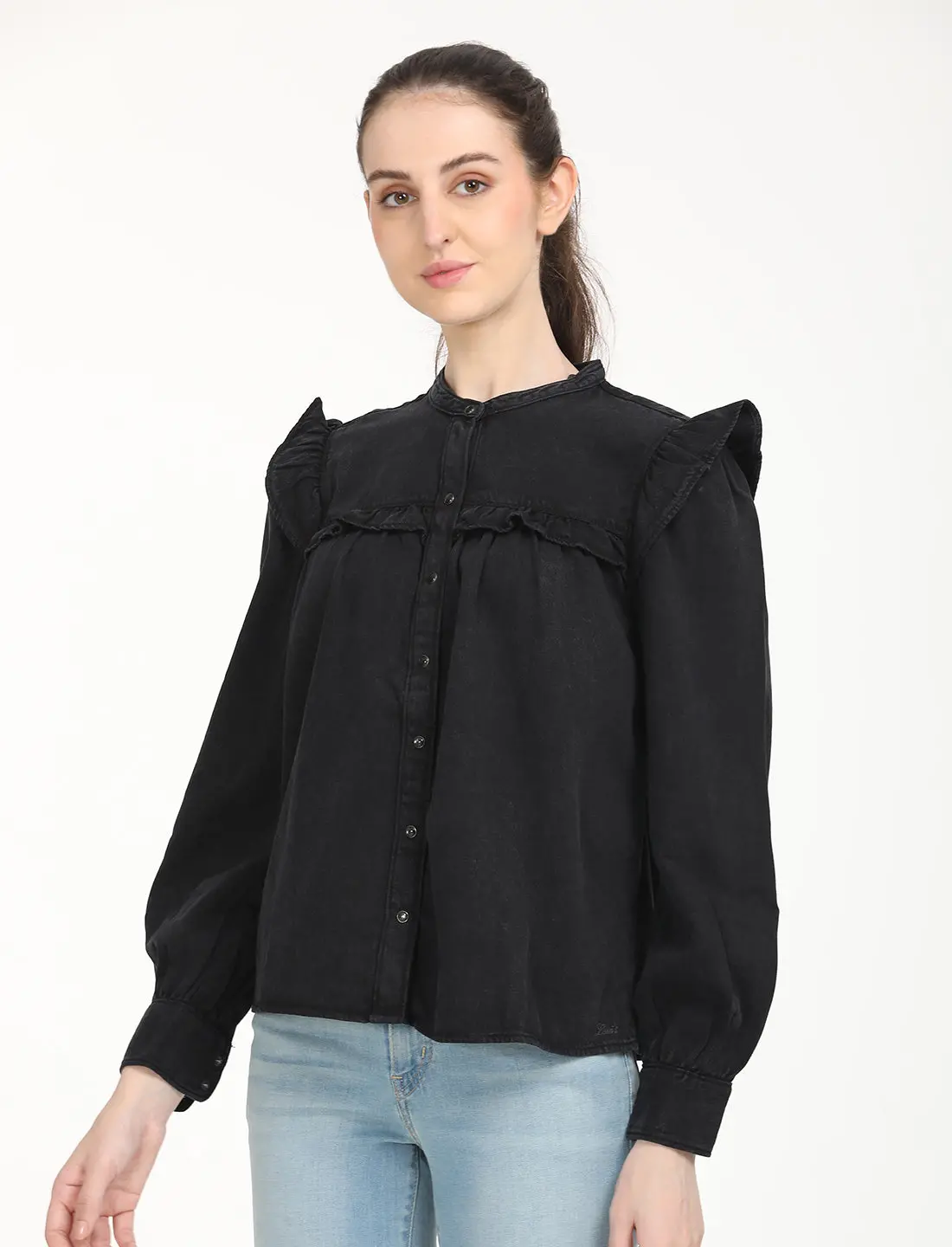 Women's Solid Oversized Shirt 2