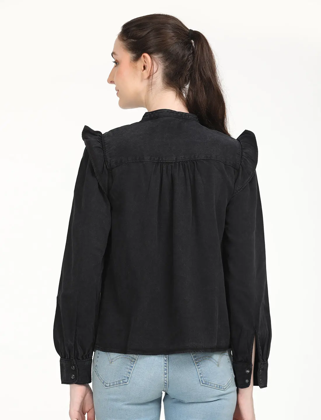 Women's Solid Oversized Shirt 3