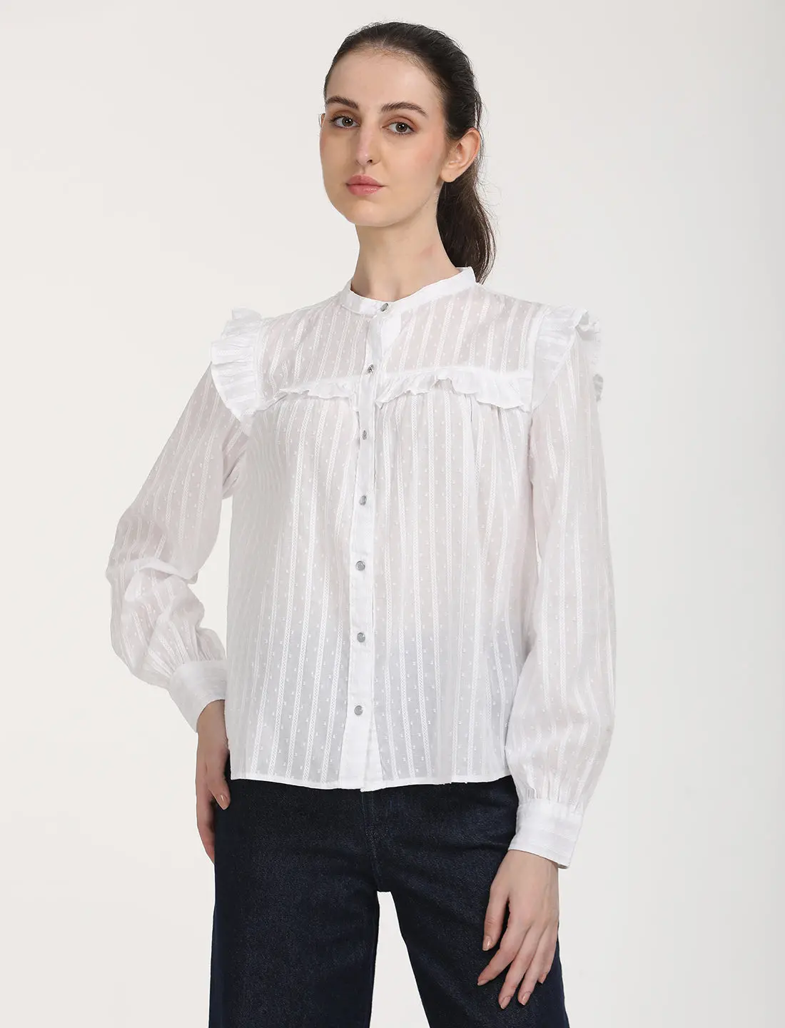 Women's Solid Oversized Shirt 1