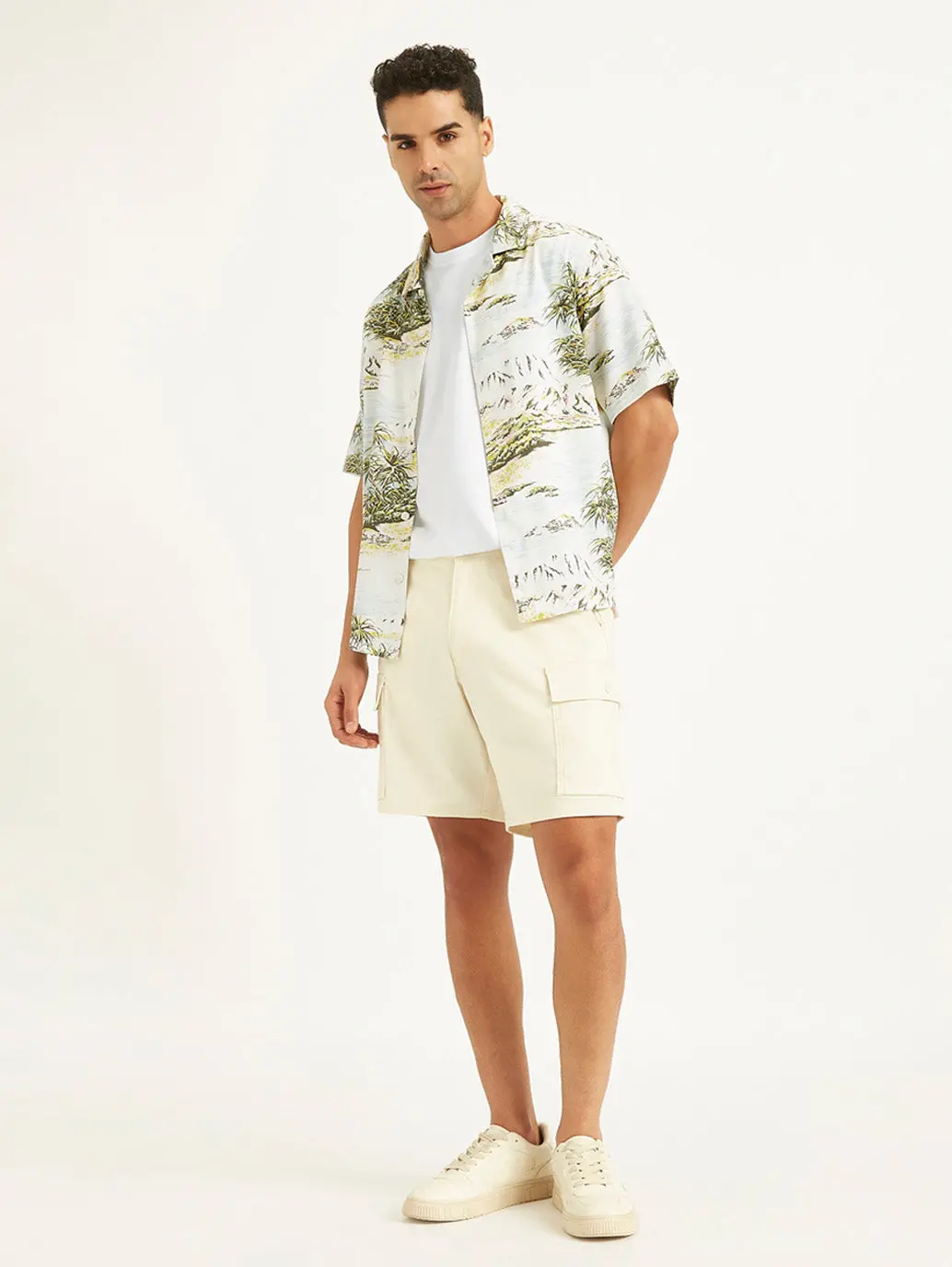 Men's Printed Regular Fit Camp Shirt 1