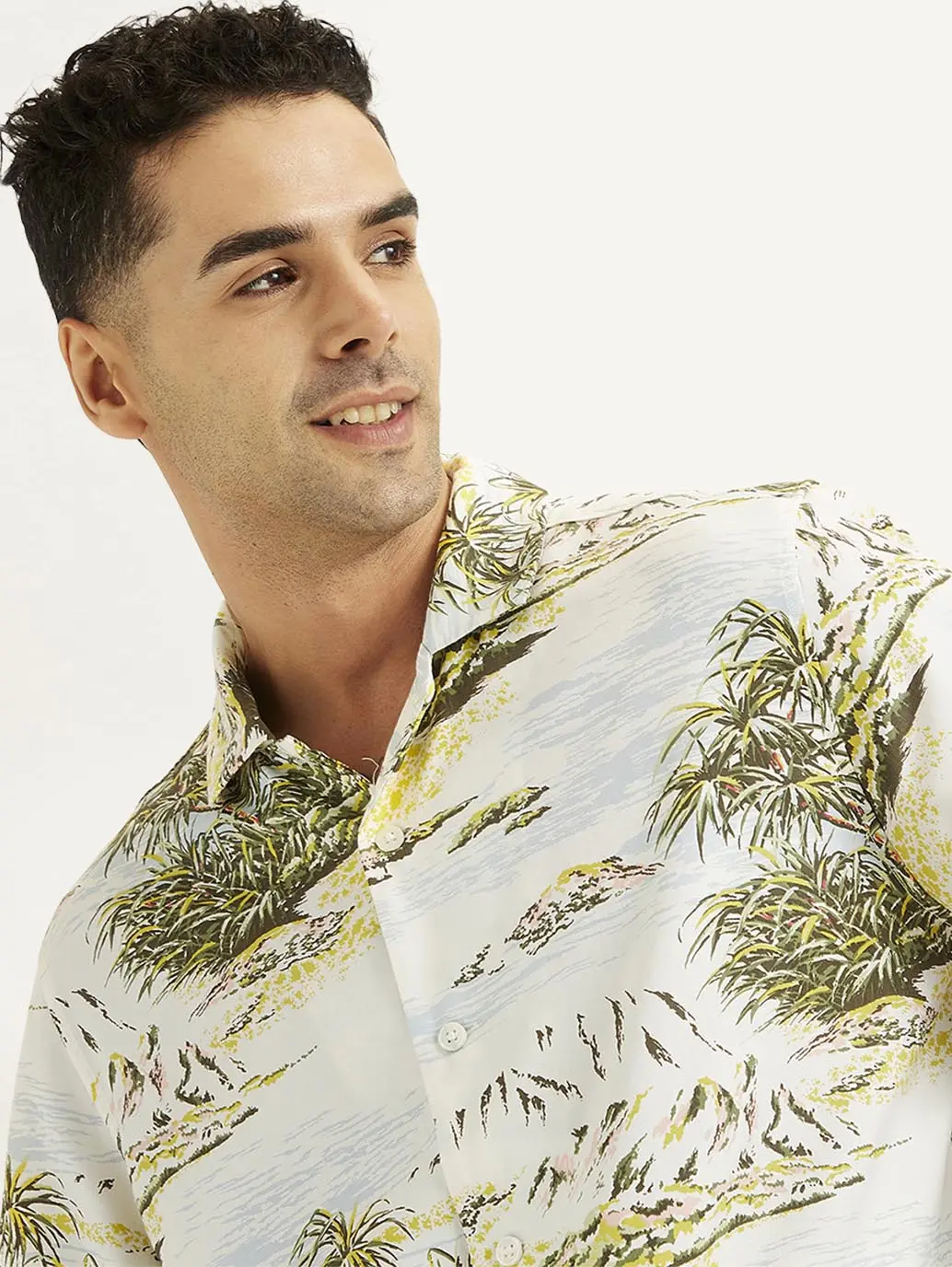 Men's Printed Regular Fit Camp Shirt 2