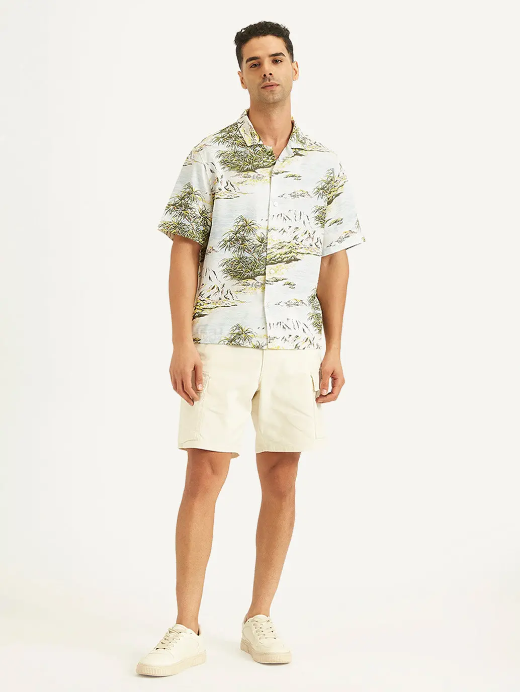 Men's Printed Regular Fit Camp Shirt 3