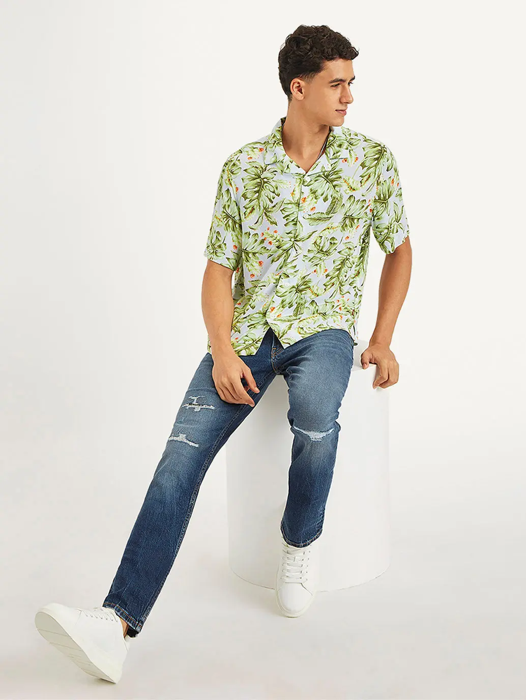 Men's Tropical Regular Fit Camp Shirt 1