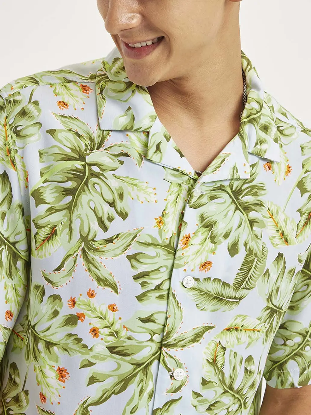 Men's Tropical Regular Fit Camp Shirt 5