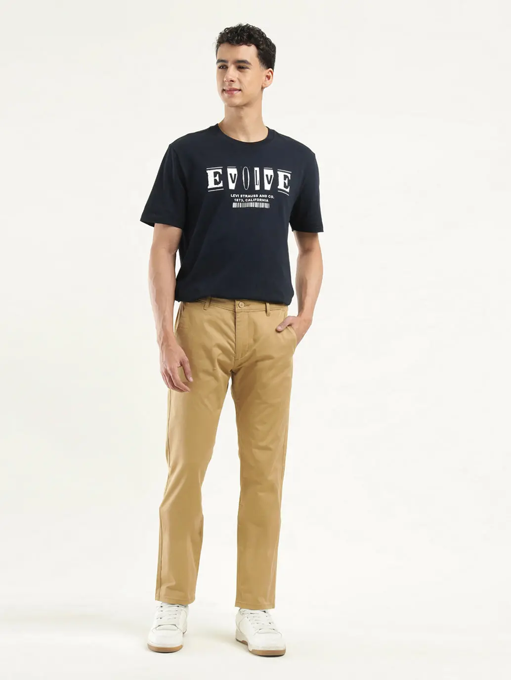 Men's Khaki Slim Fit Chinos 1