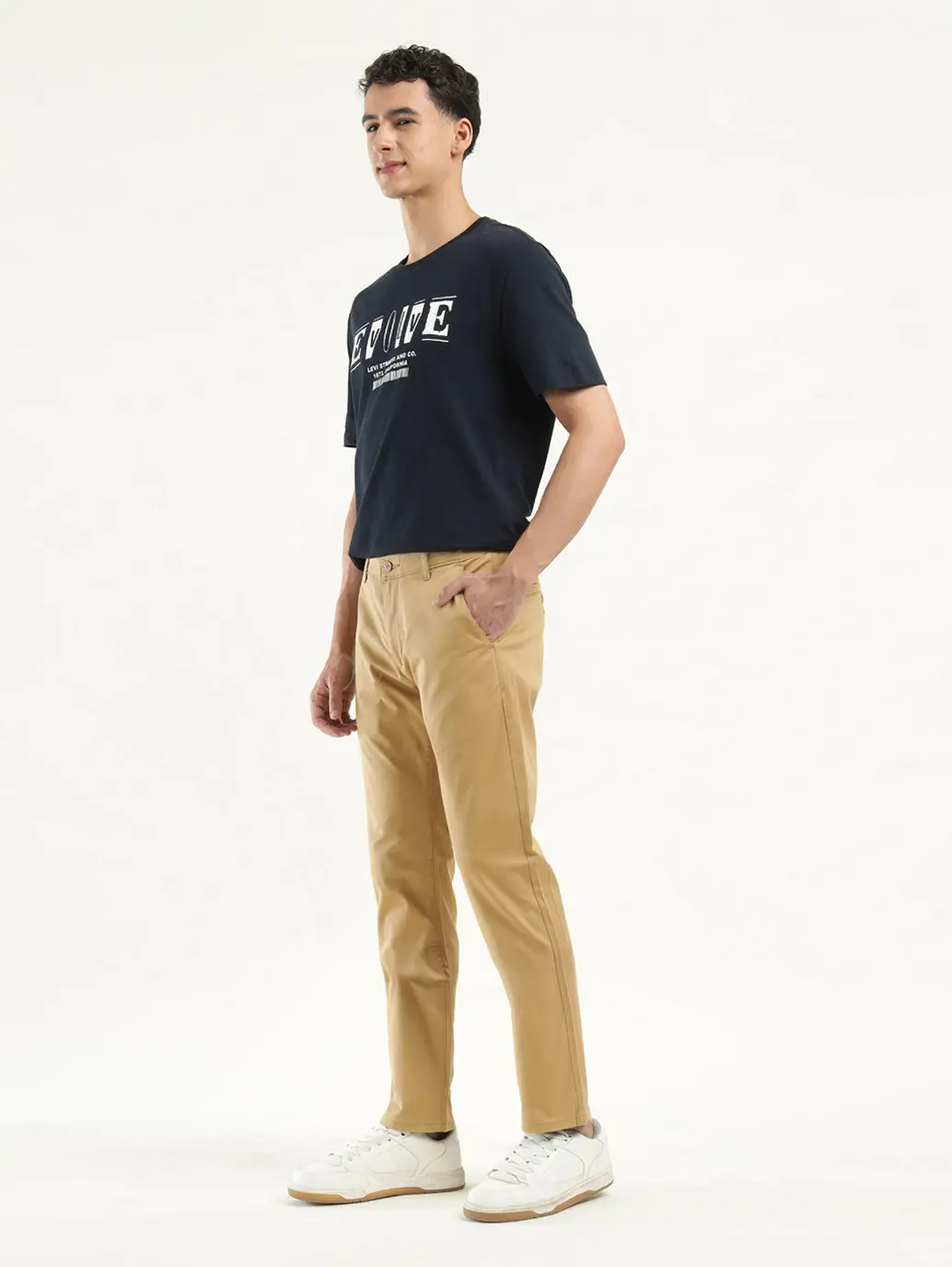 Men's Khaki Slim Fit Chinos 5