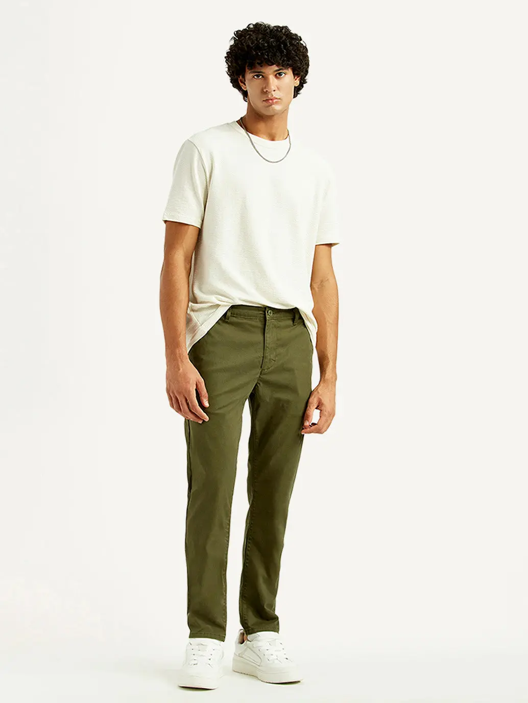 Men's 511 Olive Green Slim Fit Mid Rise Chinos 1