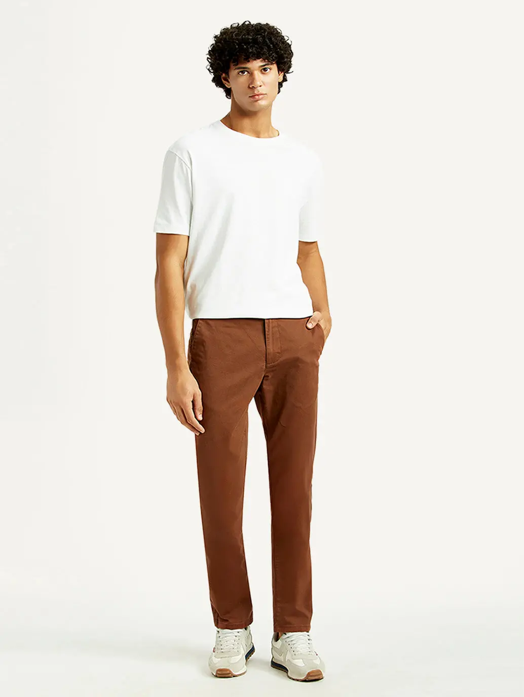 Men's 511 Brown Slim Fit Mid Rise Chinos 1