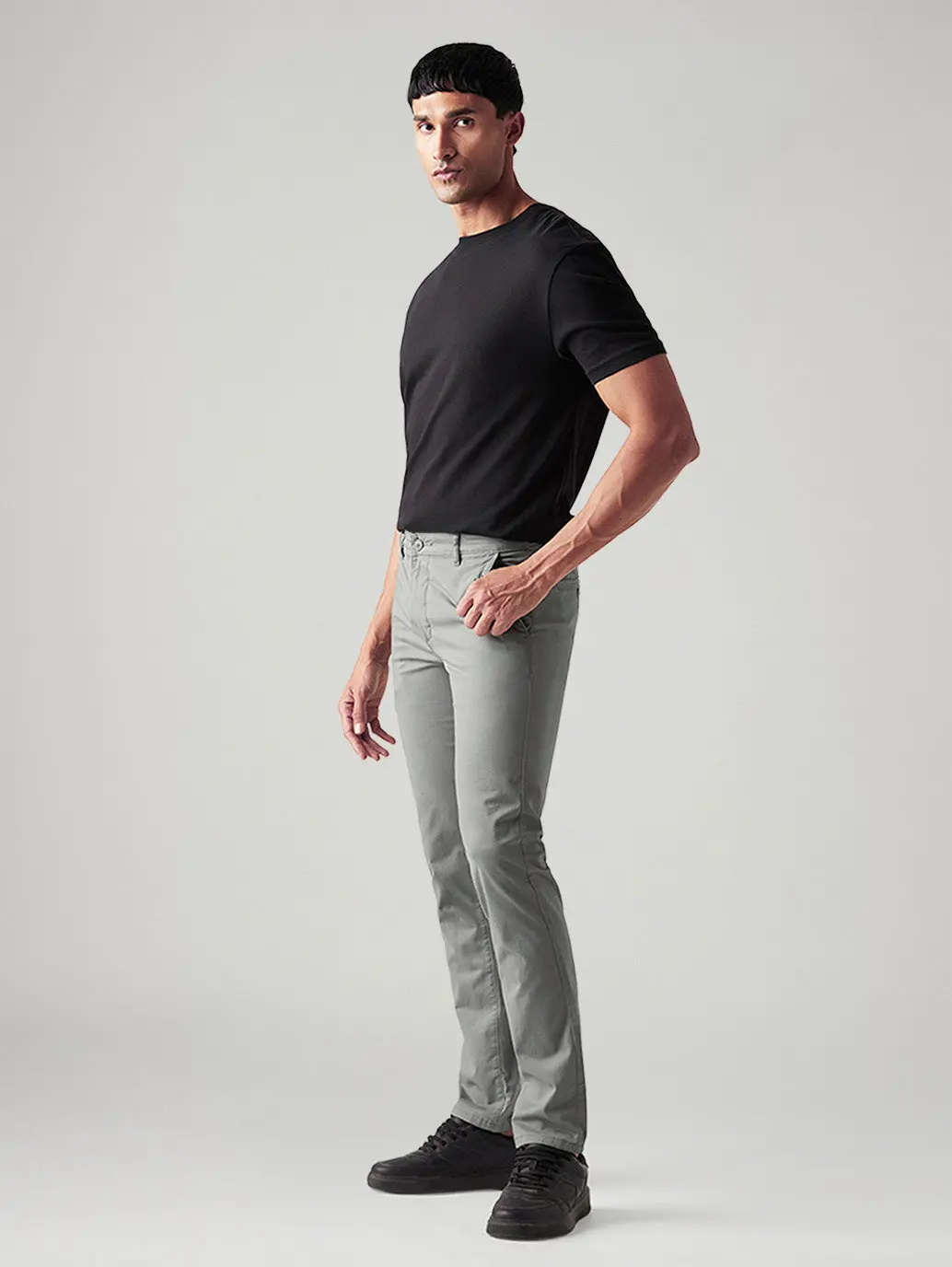Men's 511 Grey Slim Fit Mid Rise Chinos 7